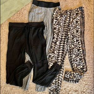 💚 Bundle of 3 Drawstring Rayon ankle cut Joggers